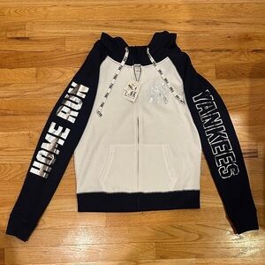 PINK Victoria's Secret Navy and White MLB Hoodie
